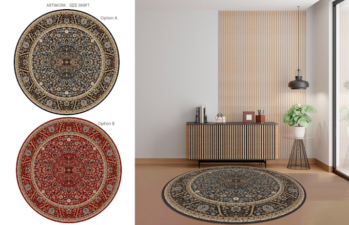 create carpet or rug designs for your room space