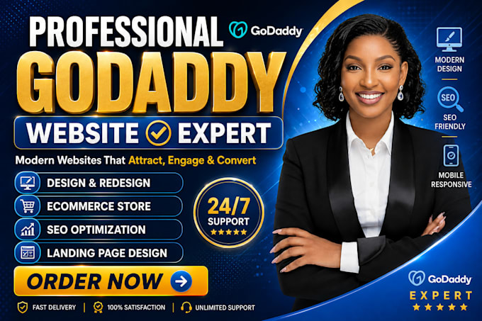design godaddy website redesign godaddy website design develop godaddy website