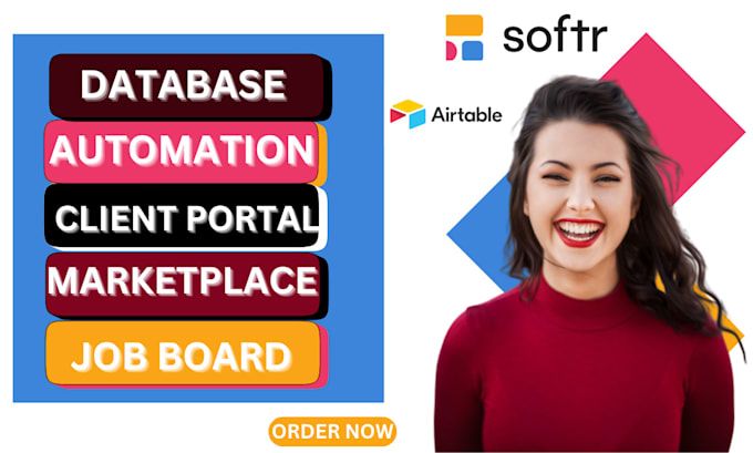 build softr client portal, airtable database, smartsuite, jobboard