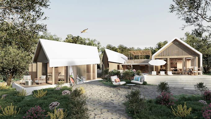 create 3d model and exterior rendering