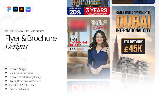 design a professional business flyer or brochure for your brand