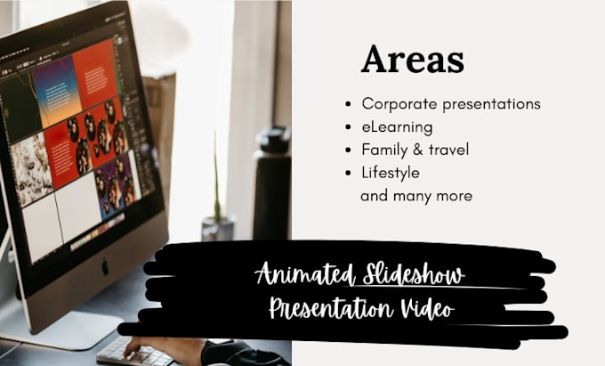 design unique animated slideshow presentation video