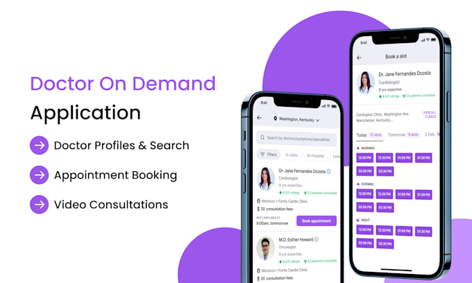 develop a doctor on demand app, healthcare app like practo, zocdoc