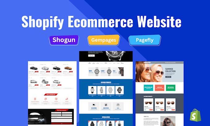 design shopify ecommerce website or online store