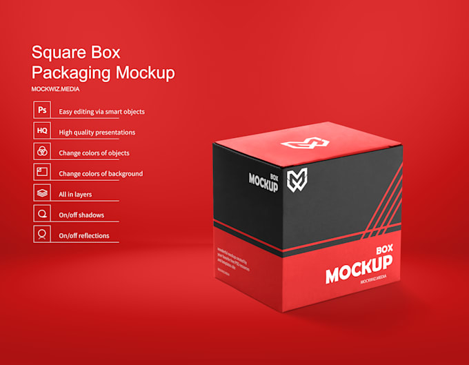 do packaging mockup PSD with smart object layer