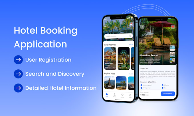 create custom hotel booking, flight ticket booking app like airbnb, booking com