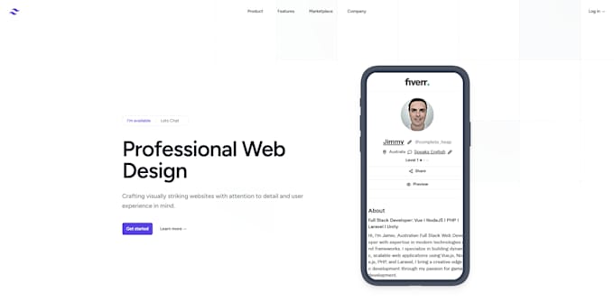develop a modern and responsive portfolio or landing page