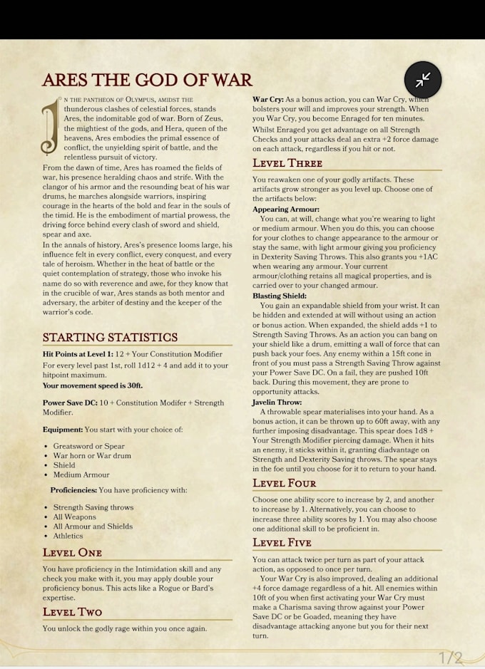 create any dungeons and dragons homebrew you request