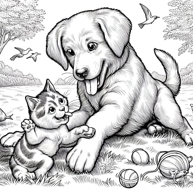create an kids coloring book