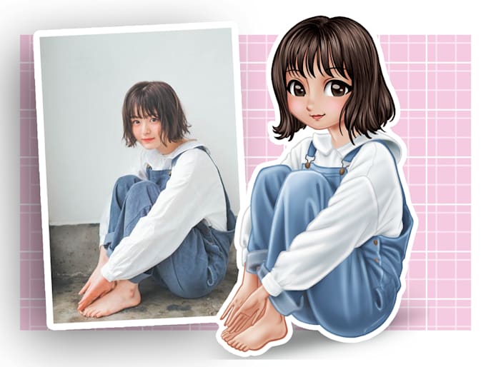 draw cute anime character for you