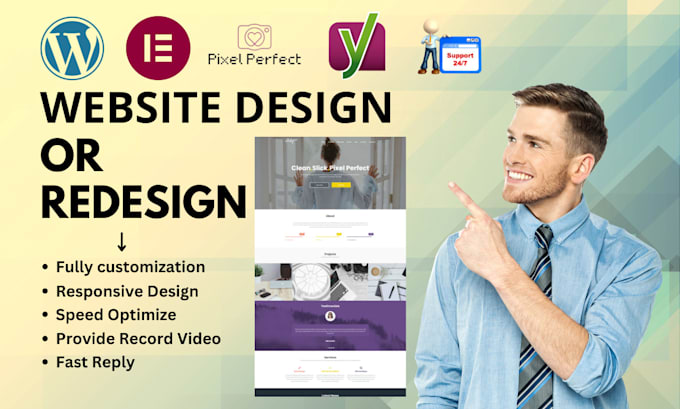 design or redesign your wordpress website with pixel perfect