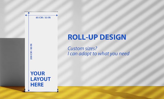 design a clean and modern roll up banner