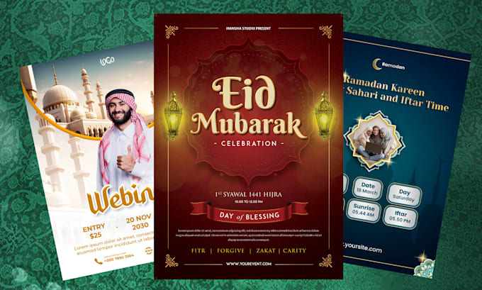 design an eye catching islamic flyer, poster or brochure