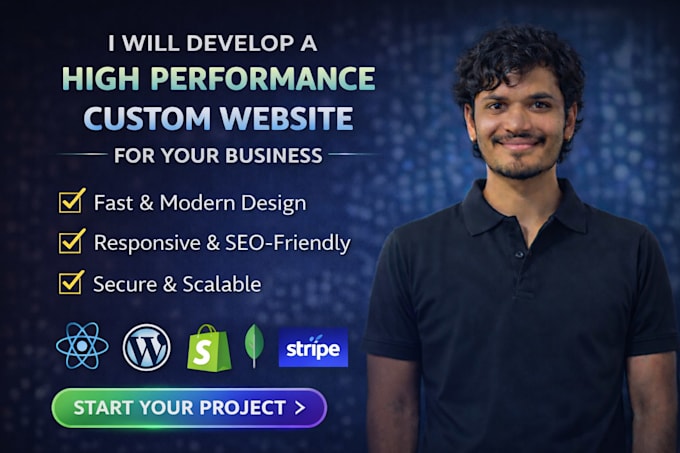 develop a high performance custom website