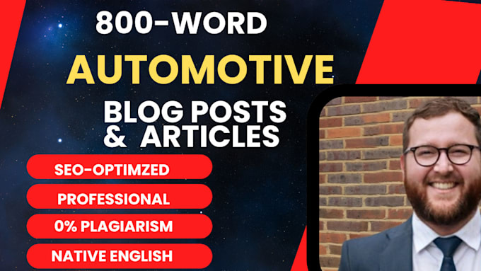 write SEO car news and review blogs and articles