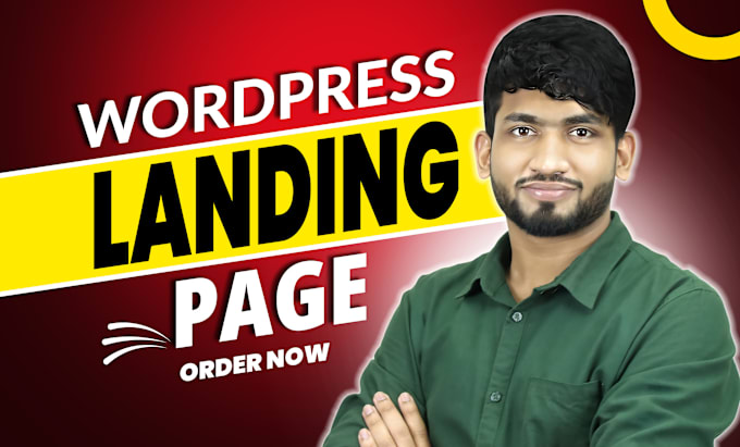 build responsive wordpress elementor website, wordpress landing page