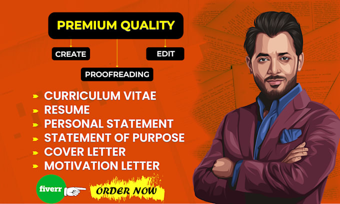 create your CV, resume, cover letter, sop and personal statement