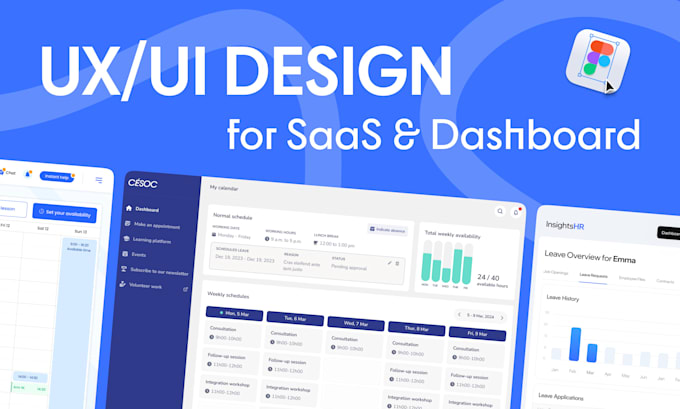 create saas dashboard UX UI web design for your web app in figma