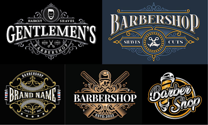 design outstanding barber shop, barber, spa and beauty salon logo