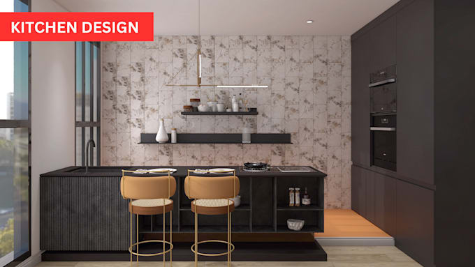 interior design your kitchen cabinets, kitchen design, render, layout