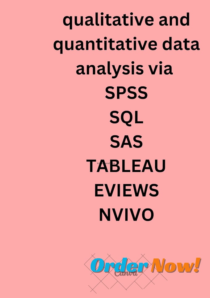 Do data science using spss, sas, r, nvivo, stata, eviews, minitab ...