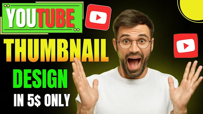 design catchy and custom youtube thumbnail