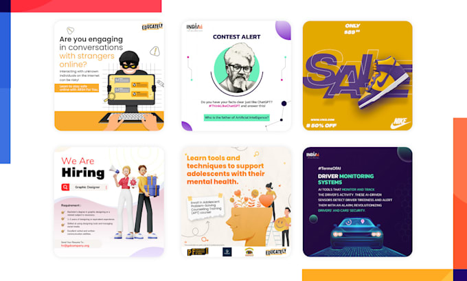 create unique social media design posts