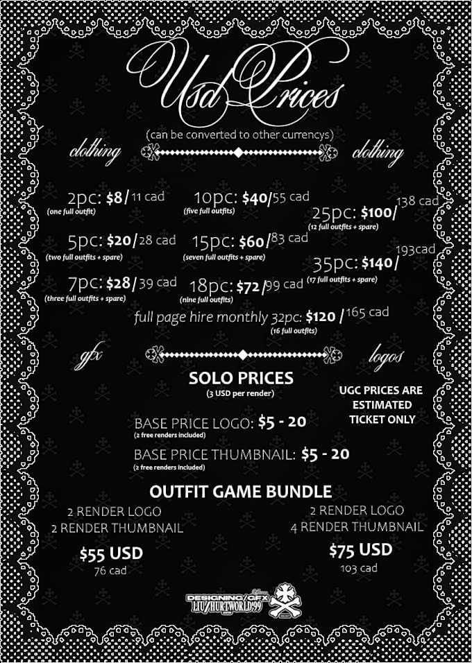 custom orders, clothes, gfx, ugc