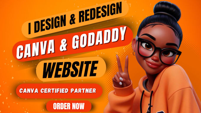 Design stunning canva website with canva editable template godaddy