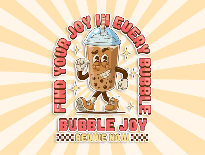 create a custom vintage mascot logo in retro cartoon style
