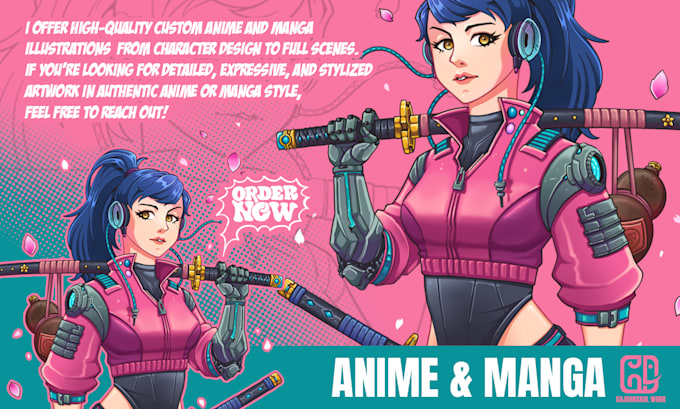 draw custom anime or manga style illustration
