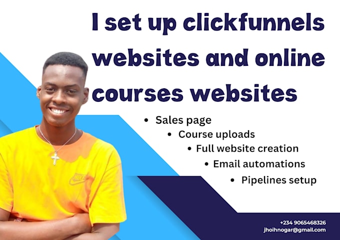 Set up clickfunnels websites and landing pages by John tetewebbs Fiverr