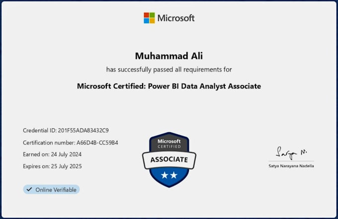 create your power bi dashboard and data analyst