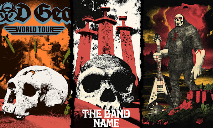 make doom, stoner rock, psychedelic theme design