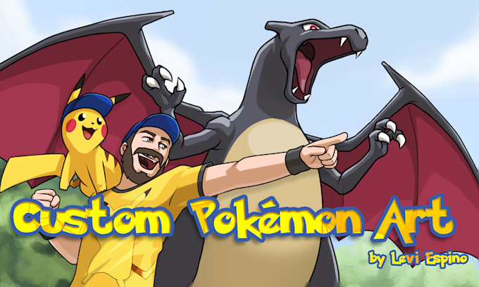 draw you and your favorite pokemon in this style