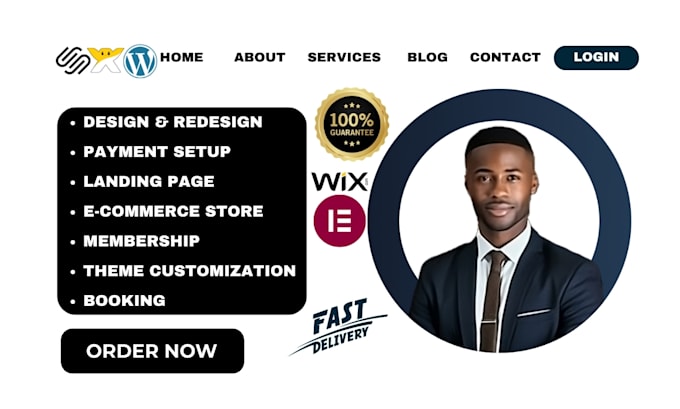 design, redesign, edit squarespace, wix, wordpress website, ecommerce, seo