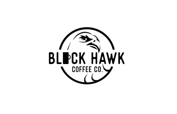 design unique coffee shop logo featuring hawk