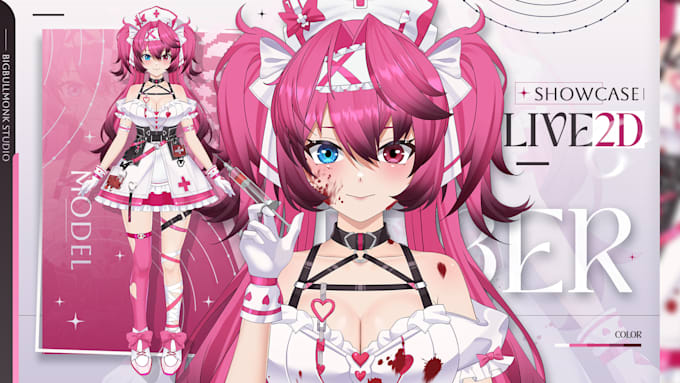 design live 2d vtuber model and rigging for vtube studio
