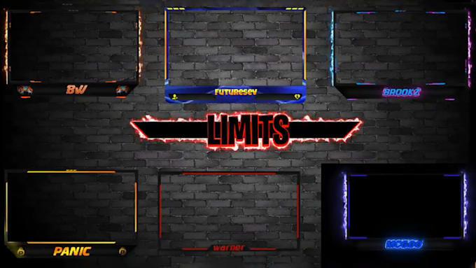 design animated twitch overlay, facecam, screen for stream