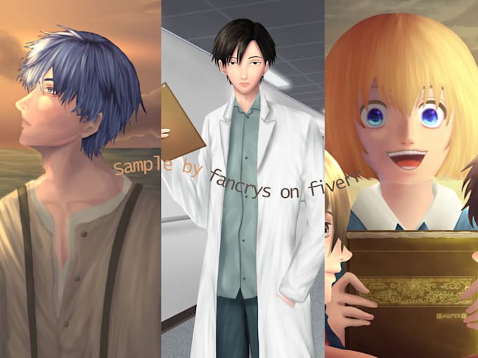 Draw character from anime, manga, games, oc, and novel by Fancrys | Fiverr