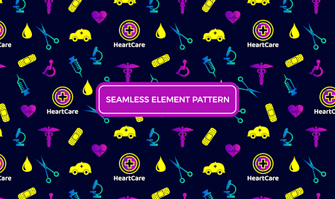 create a luxury printable seamless monogram logo pattern