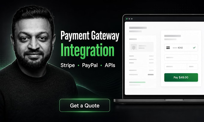 integrate stripe, paypal, or any payment gateway api into your website