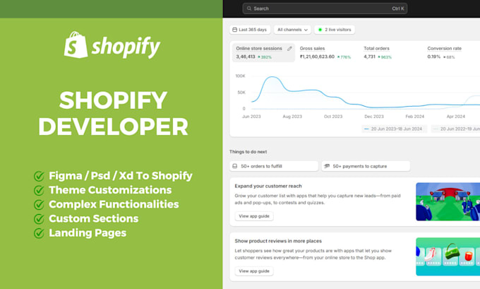 create stunning shopify website 50 projects completed