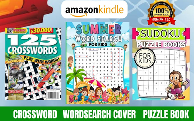 Create custom crossword word search puzzle activity book for amazon