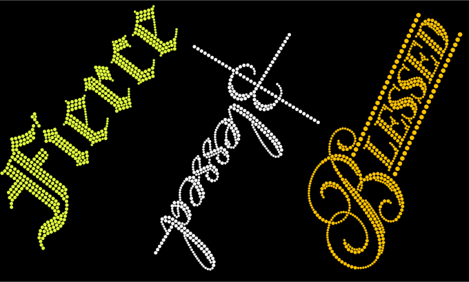 do rhinestone template design