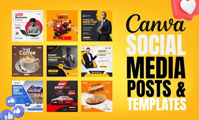 design pro social media posts and canva templates