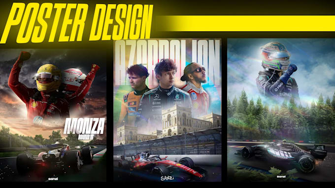 design a f1 or racing poster
