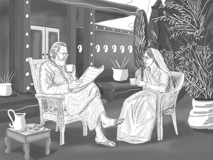 draw indian style illustrations of your choice