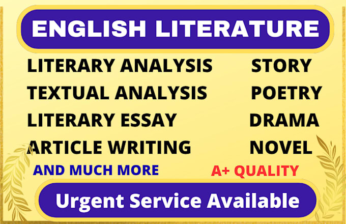 handle english literature and creative writing tasks