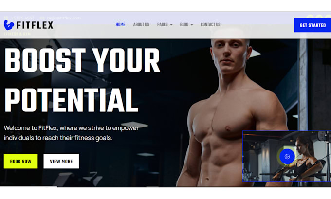 design personal trainer or fitness website with booking